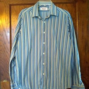 Original Penguin Blue Striped Long-Sleeved Shirt